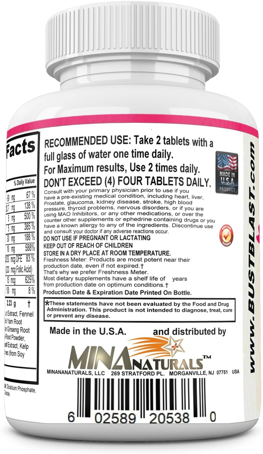 Bust Blast Loaded - Complemento Alimenticio para Aumento de Pecho - 60 Comprimidos