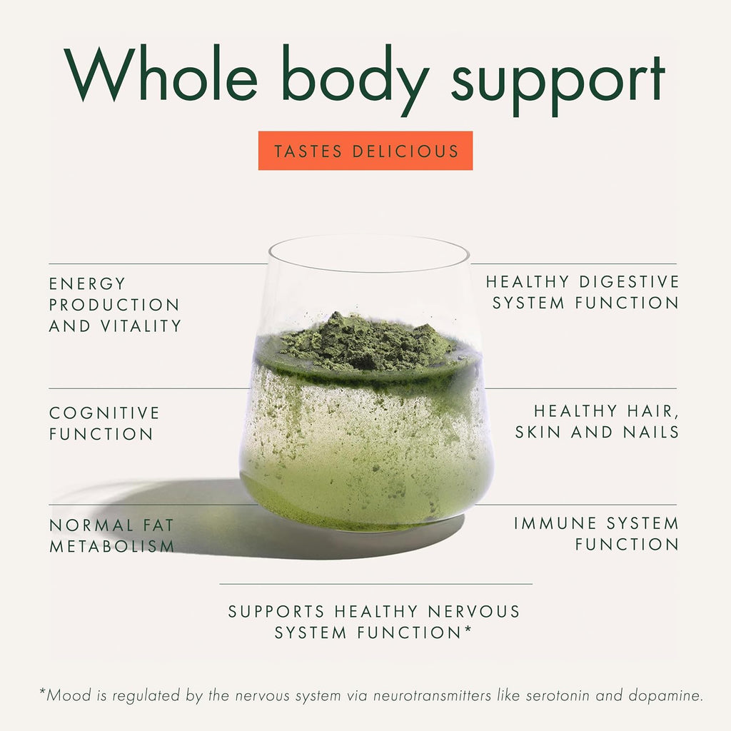 WelleCo The Super Elixir Daily Greens Powder - Sabor Naranja Sangre (Frasco)
