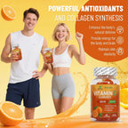 Vitamin C Gummies 250mg – 60 Gomitas con Sabor a Naranja para Adultos, Veganas, Sin Gluten