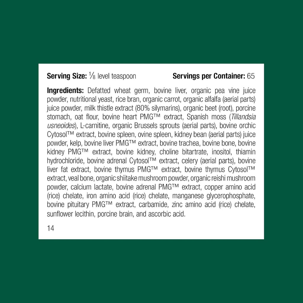 Standard Process Inc. Canine Multisystem Support - Polvo Nutricional 25 g
