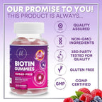 Gominolas de Biotina 5000 mcg con Vitaminas E y C para Cabello, Piel y Uñas - Hello Lovely! (120 unidades)