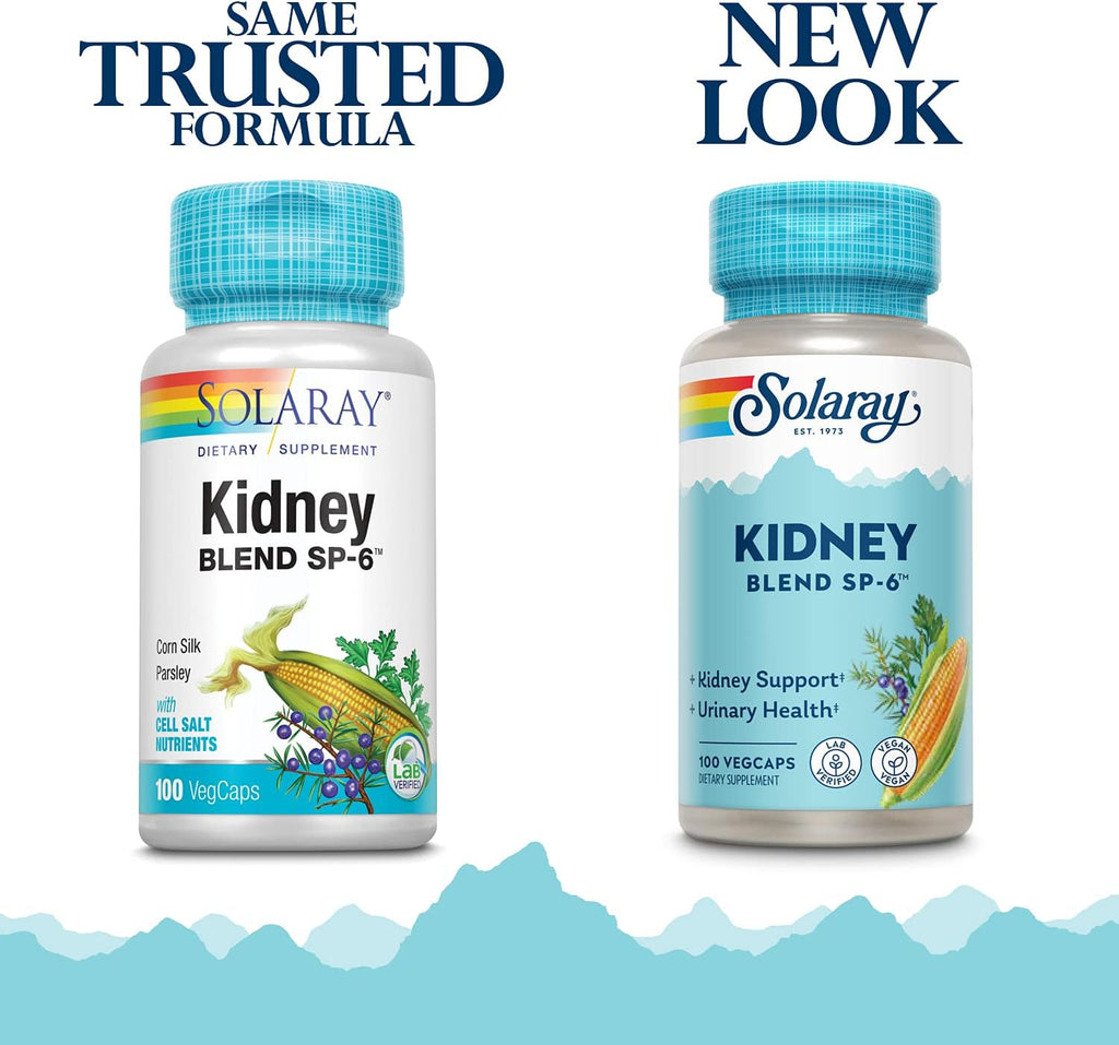 Solaray Kidney Blend SP-6 - Apoyo Renal Herbal, 100 Cápsulas Veganas