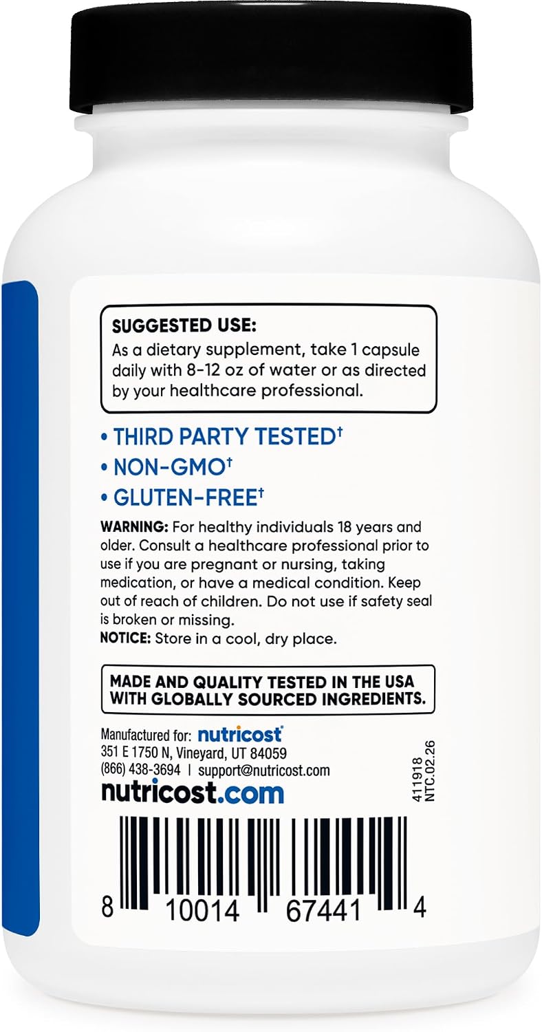 Nutricost Turkesterone Dietary Supplement 600mg, 120 Cápsulas - Vegetariano, No GMO y Sin Gluten