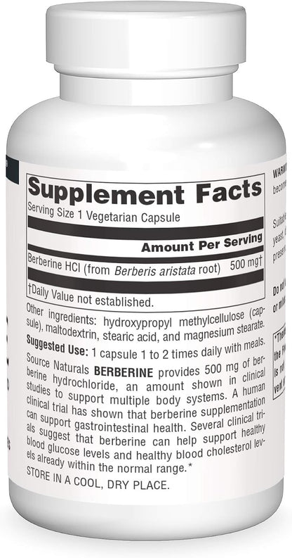 Source Naturals Berberina 500 mg, 120 Cápsulas Vegetales – Image 3