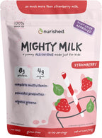Nurished Mighty Strawberry Milk - Proteína y multivitamínico infantil con probióticos