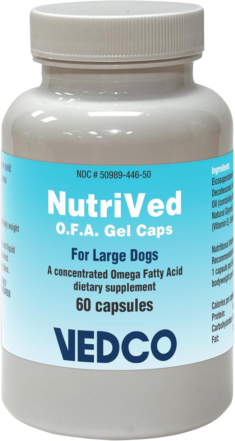 Vedco Nutrived O.F.A. Cápsulas de Gel para Perros Grandes (60 unidades)