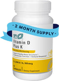 SFI Health Vitamina D Plus K - D3 5000 UI y K2 100 mcg, 60 Cápsulas
