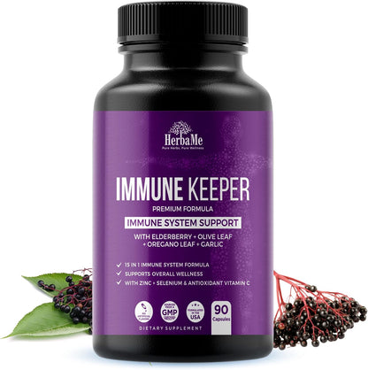 HerbaMe Immune Support – Fórmula de – Vitamina C: contribuye al funcionamiento normal del sistema inmunitario y – Image 1