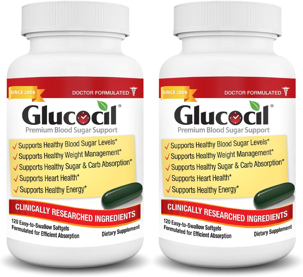 Glucocil – Softgels – Apoyo al Azúcar en Sangre (2 Pack)