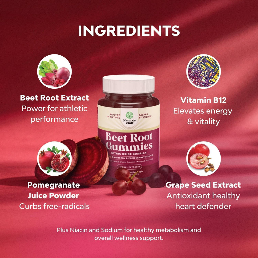 Gominolas de Remolacha Flow Boosting con Granada, Uva y Vitamina B12 - 60 Gominolas Veganas