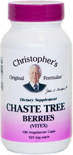 Fórmula Sauzgatillo (Bayas de Chaste Tree) del Dr. Christopher - 100 Cápsulas Veganas de 525 mg