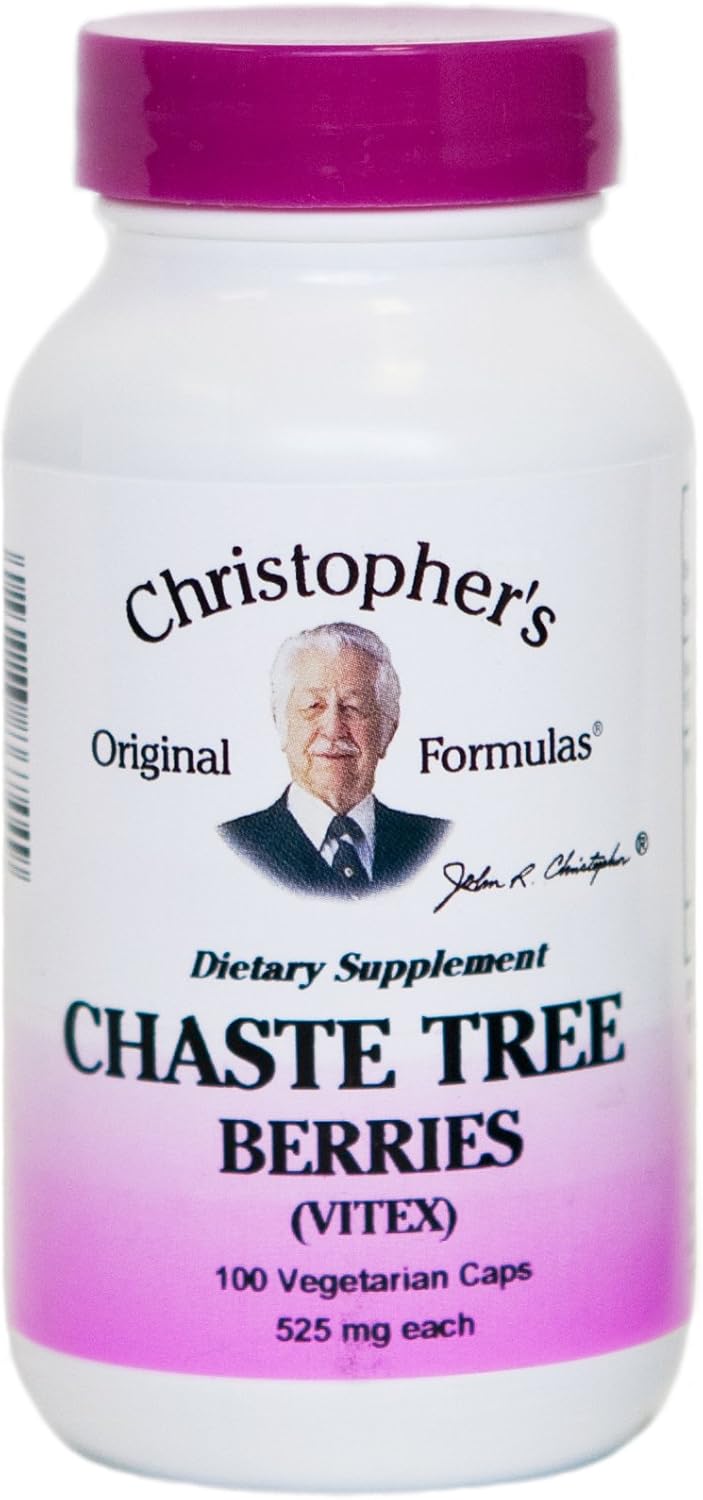 Fórmula Sauzgatillo (Bayas de Chaste Tree) del Dr. Christopher - 100 Cápsulas Veganas de 525 mg
