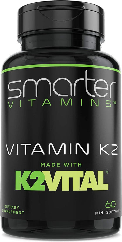 Smarter Vitamina K2 MK7 100mcg con K2VITAL y Kale, 60 Cápsulas Blandas Líquidas – Image 1