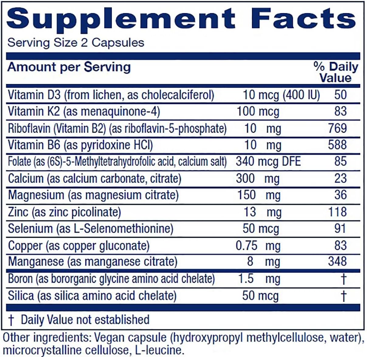 Vitanica OsteoBlend, Bone Support, Vegan, 240 Capsules