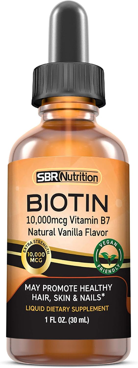 SBR Nutrition Biotina Líquida Máxima Absorción 10000 mcg - 60 Dosis