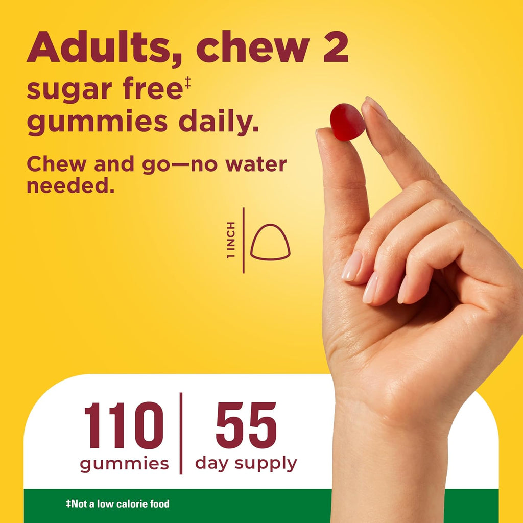 Nature Made Zero Sugar Energy Vitamin B12 Gummies 1000 mcg – 110 gominolas sin azúcar
