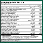 PlantFusion Multivitamínico Orgánico para Hombres - Fórmula Diaria de Alimentos Integrales - Vegano, Sin Gluten, Sin Lácteos - 60 Comprimidos