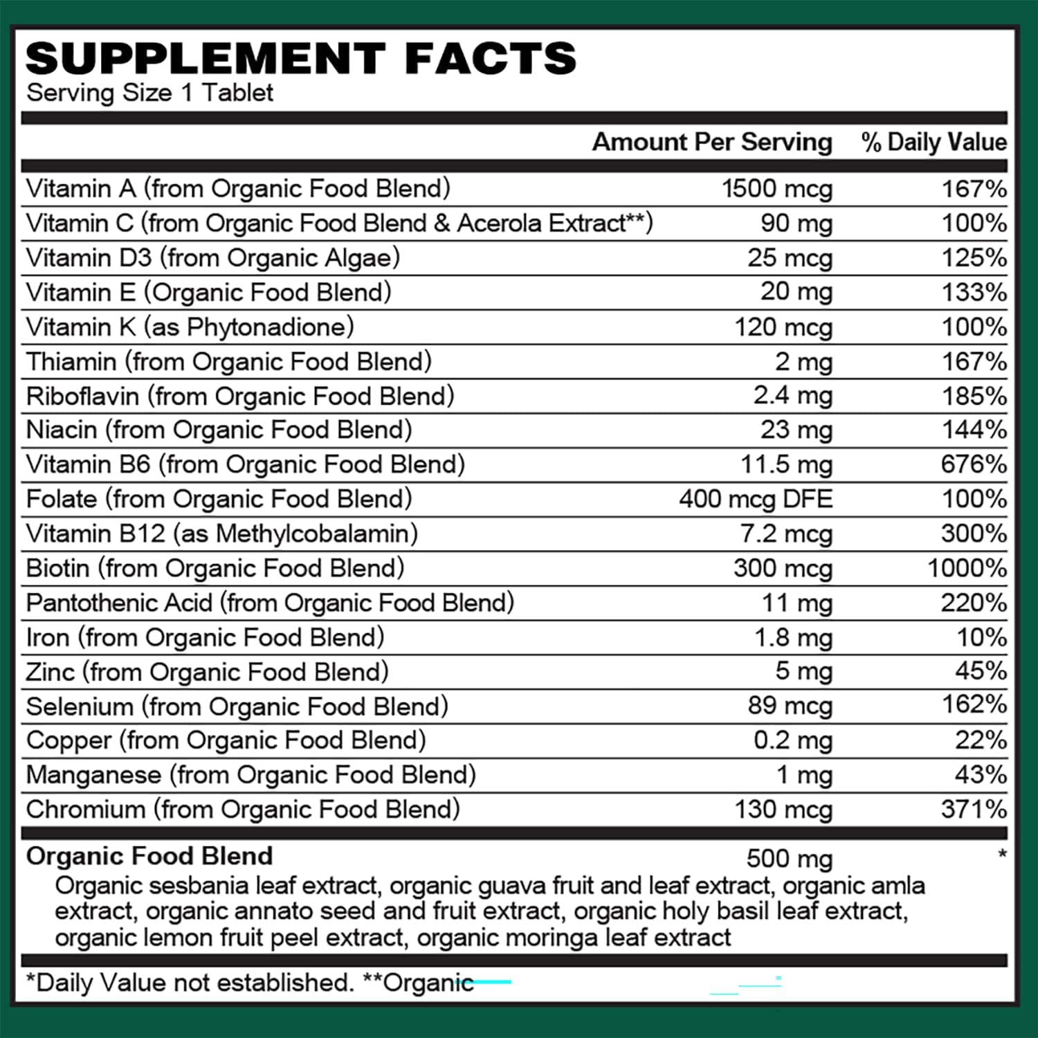 PlantFusion Multivitamínico Orgánico para Hombres - Fórmula Diaria de Alimentos Integrales - Vegano, Sin Gluten, Sin Lácteos - 60 Comprimidos