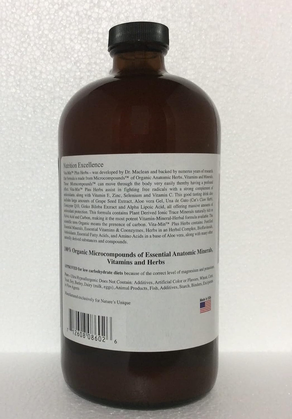 VITA-MIN Plus Herbs - Liquid Food Supplement with Vitamins, Minerals and Herbs
