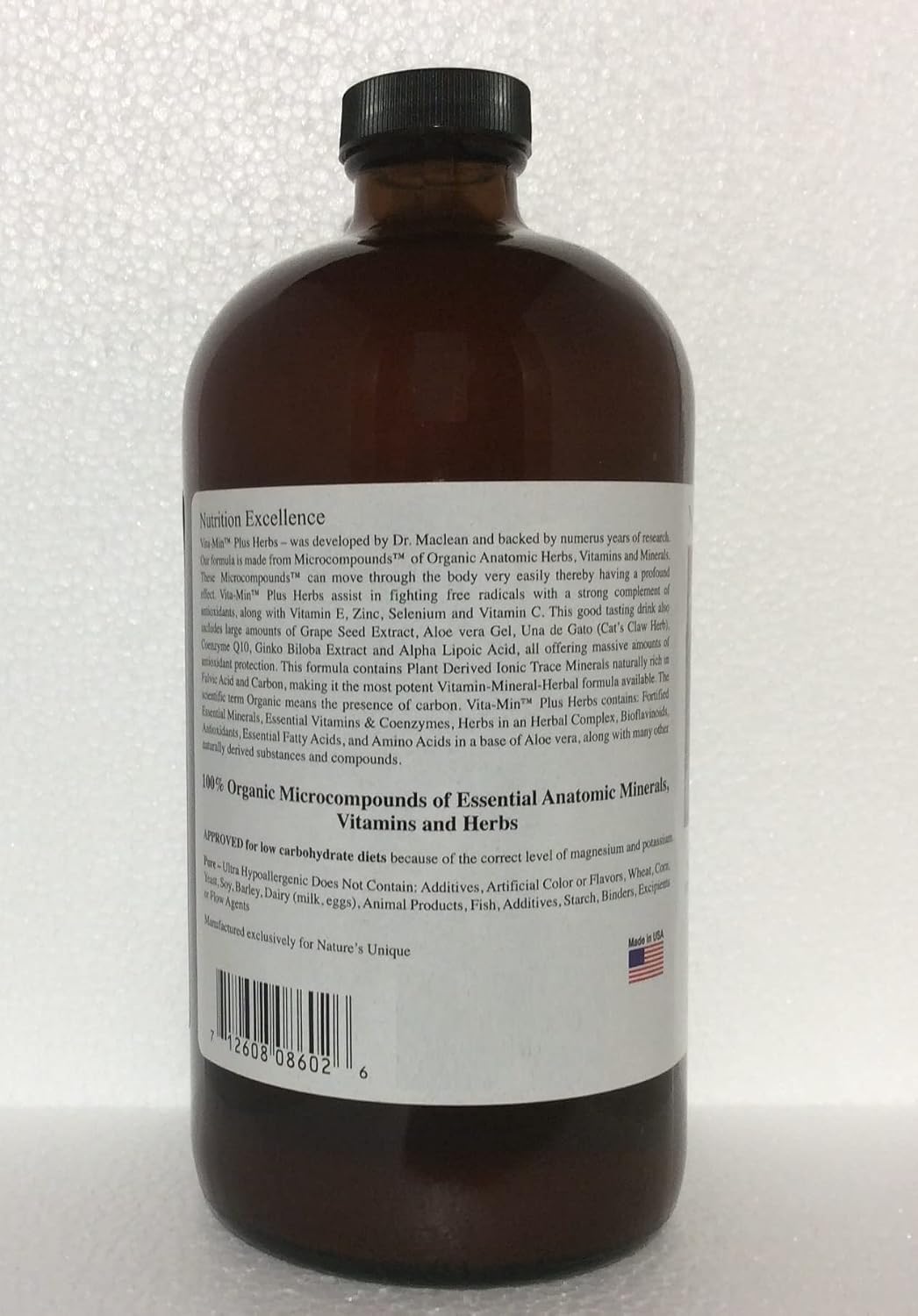 VITA-MIN Plus Herbs - Liquid Food Supplement with Vitamins, Minerals and Herbs