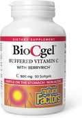 Natural Factors BioCgel Vitamina C Tamponada con BerryRich - 90 Cápsulas Blandas