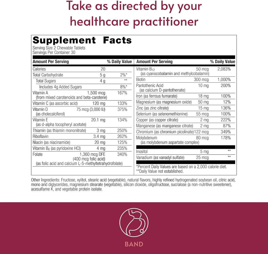 Bariatric Advantage Chewable Multi RP Multivitaminas Masticables - 60 Cápsulas