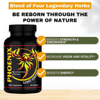 Phoenix Rejuvenation Formula Energy Blend – Mezcla de 4 Hierbas Naturales (90 Cápsulas)