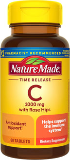 Vitamina C 1000 mg con Escaramujo, Liberación Prolongada - 60 Comprimidos