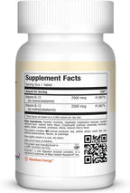 Maxi Health Vitamin B12 5000 mcg Chewable Tablets - Methylcobalamin & Cyanocobalamin - 60 Tablets
