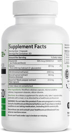 Bronson DIM Balance+ con Calcio D-Glucarato, Extracto de Brotes de Brócoli y Vitamina D3, 200 mg de DIM por Cápsula, 60 Cápsulas Vegetales