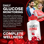 Gluco Renu Cápsulas - Suplemento Avanzado con Fórmula Natural (180 Cápsulas, 3 Envases)