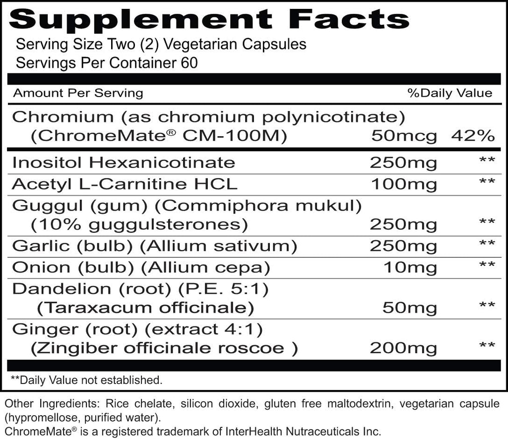 Priority One Vitamins Gugu-Lipo, 120 Cápsulas Vegetales