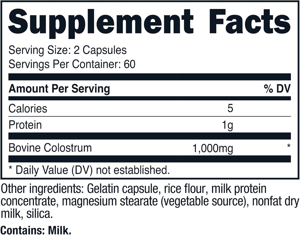 Nutricost Calostro 1000mg por Dosis, 360 Cápsulas (3 Botellas)