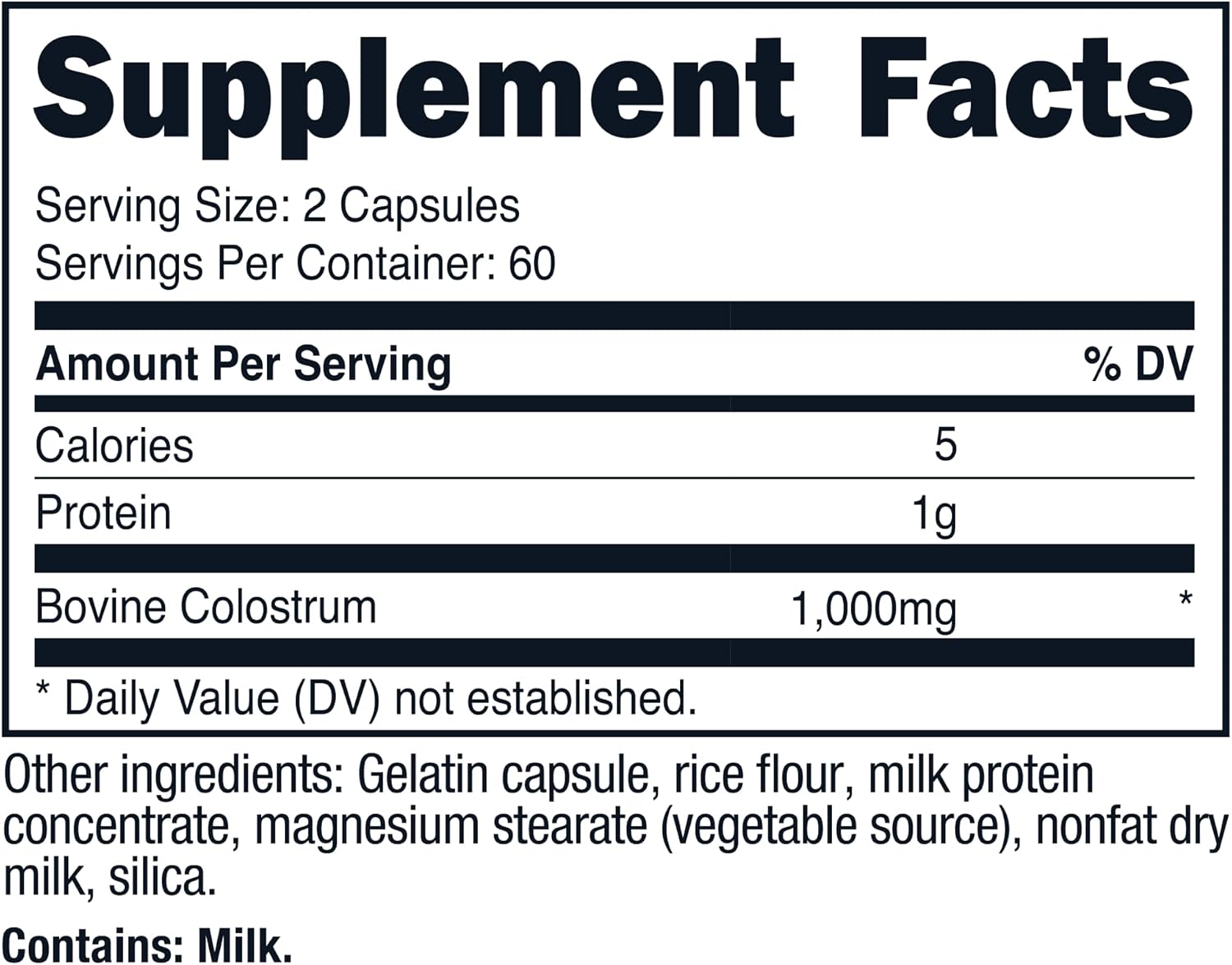 Nutricost Colostrum 500mg, 120 Capsules (2 Bottles)