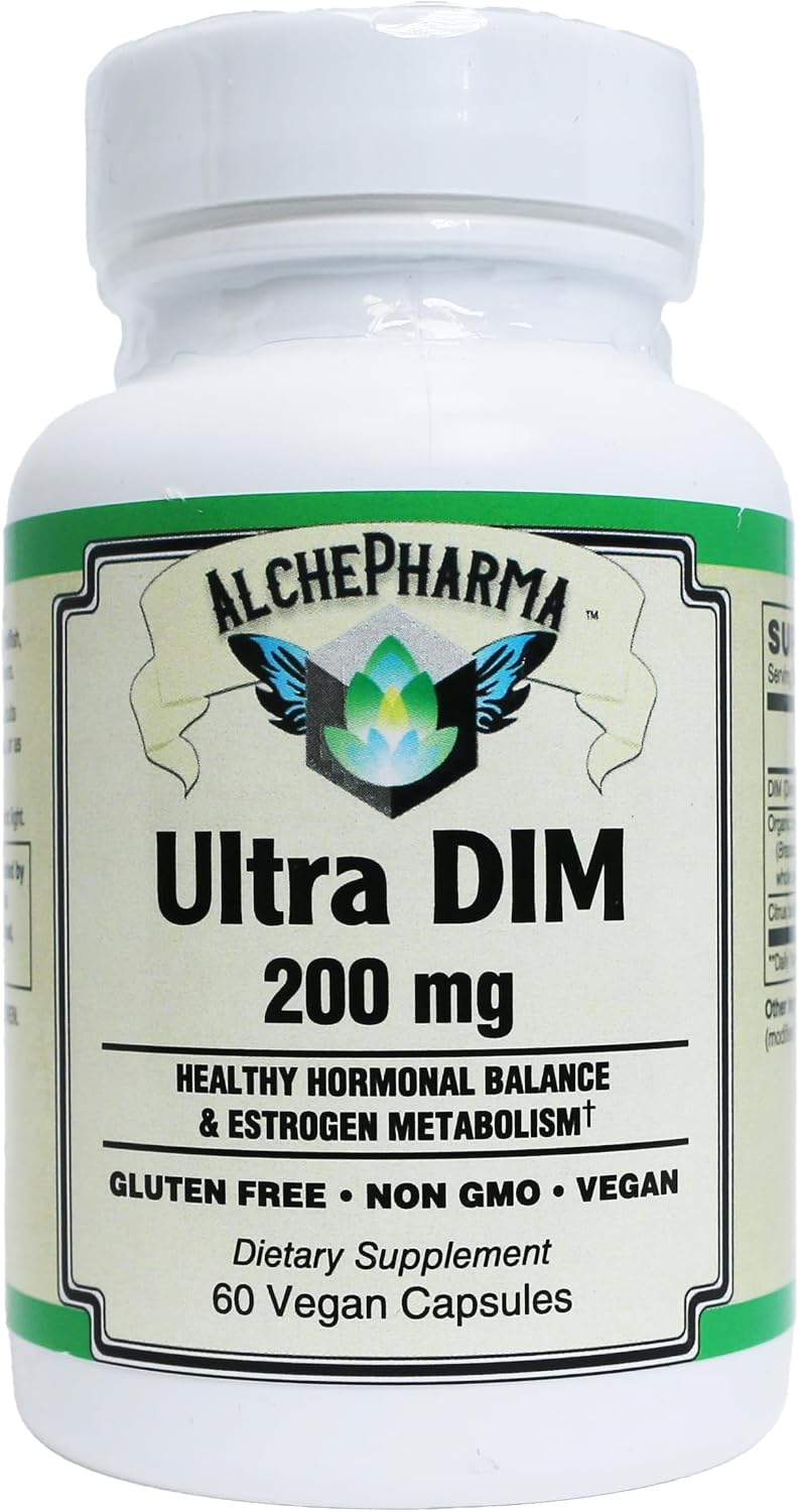 Ultra DIM 200mg, Complemento para el Equilibrio Hormonal, 200mg DIM con Extracto de Brócoli, Cápsulas Veganas