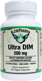 Ultra DIM 200mg, Complemento para el Equilibrio Hormonal, 200mg DIM con Extracto de Brócoli, Cápsulas Veganas