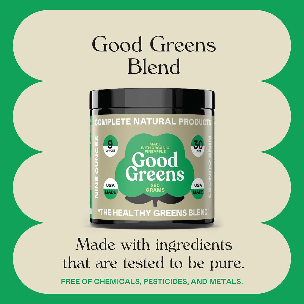 Good Greens Superfood Powder - Mezcla de Superalimentos Verdes - 255g (9oz) 30 Dosis