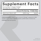 Sports Research Biotin 5000mcg with Organic Coconut Oil - 120 Veggie Capsules