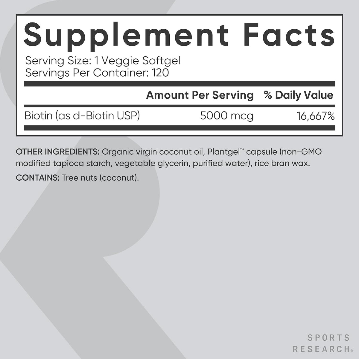 Sports Research Biotina 5000mcg con Aceite – El mantenimiento de la piel en condiciones normales. – Image 5