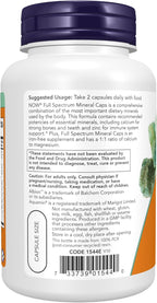NOW Foods Full Spectrum Mineral Caps - Complejo Mineral, 120 Cápsulas Vegetales