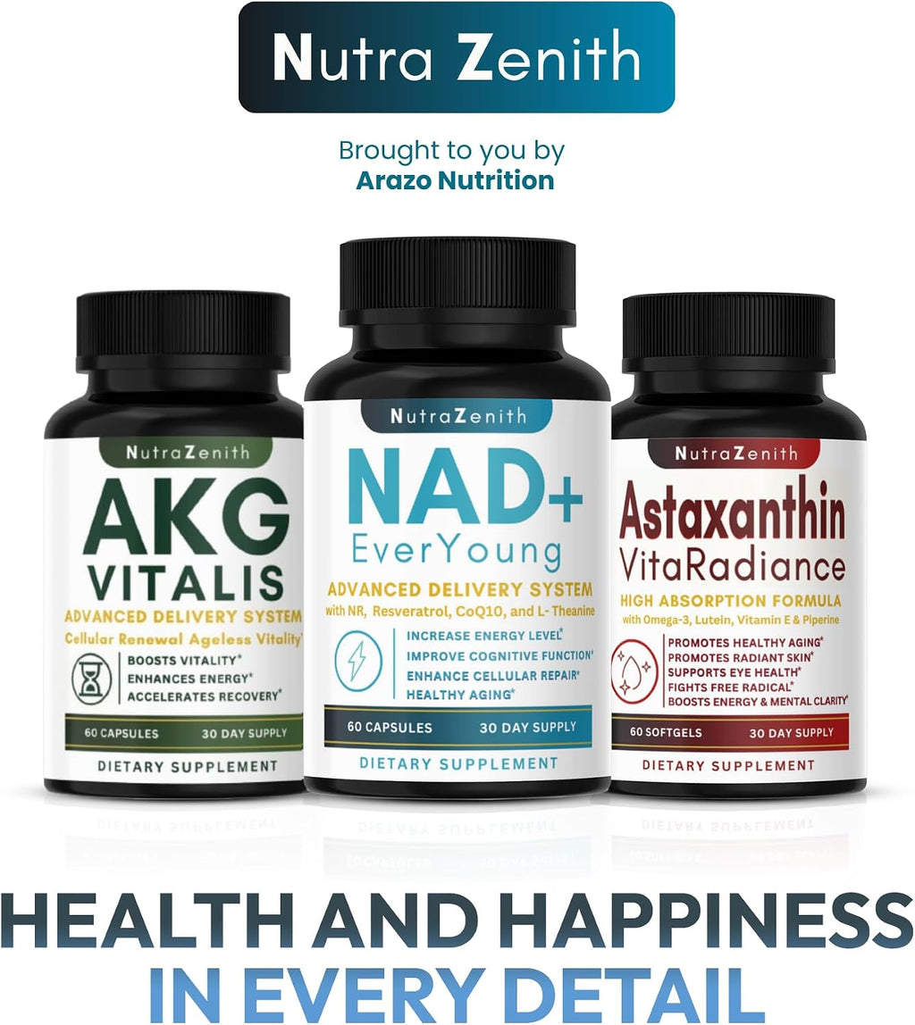 Suplemento NAD+ con Nicotinamida Ribósido, CoQ10 y Resveratrol – 60 Cápsulas