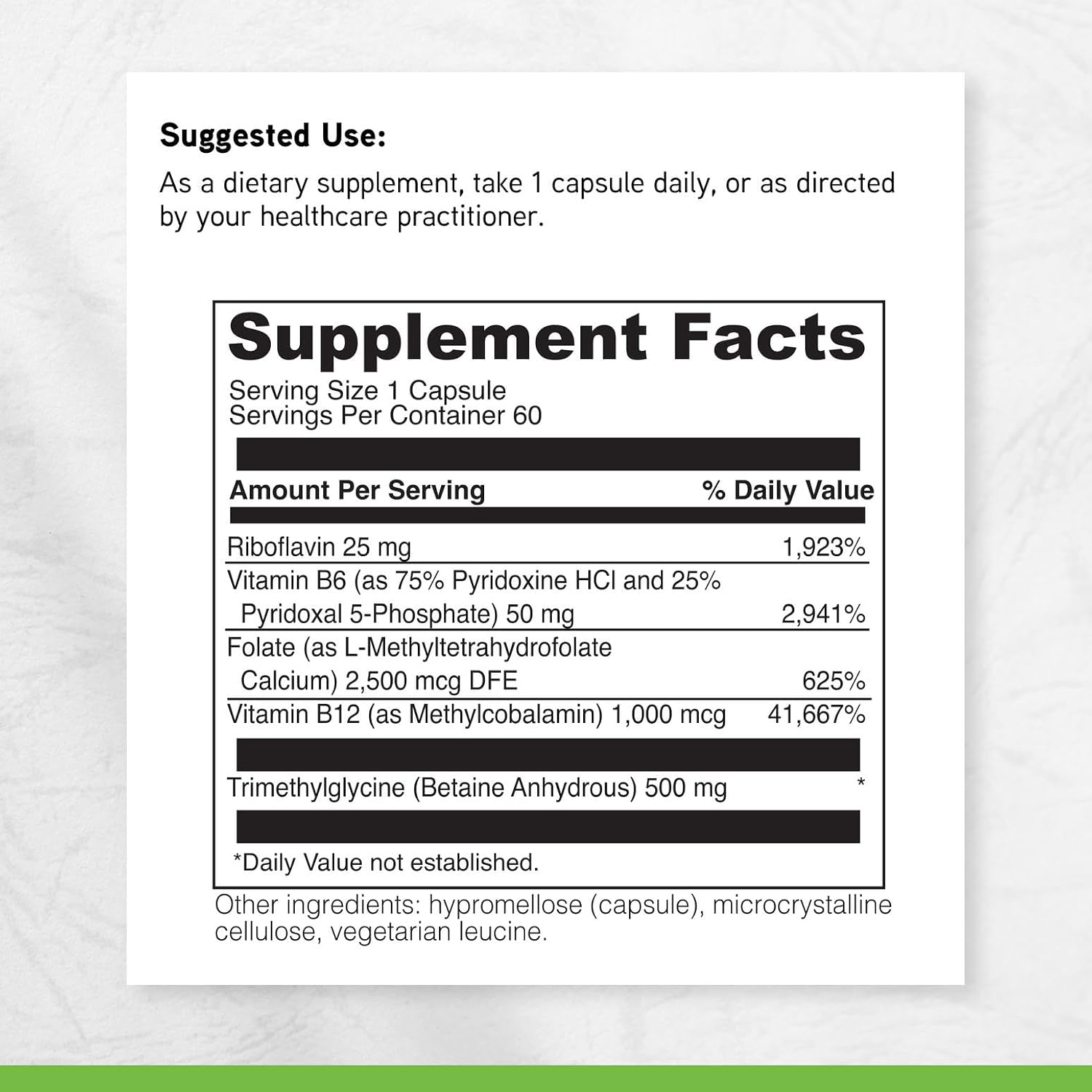 DAVINCI Labs Methyl Benefits - Suplemento de metilación con vitaminas B6, B12 y folato - 60 cápsulas vegetarianas