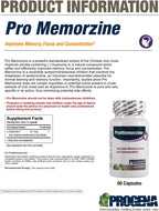 PROGENA ProMemorzine - Complejo para la Memoria (60 Cápsulas)