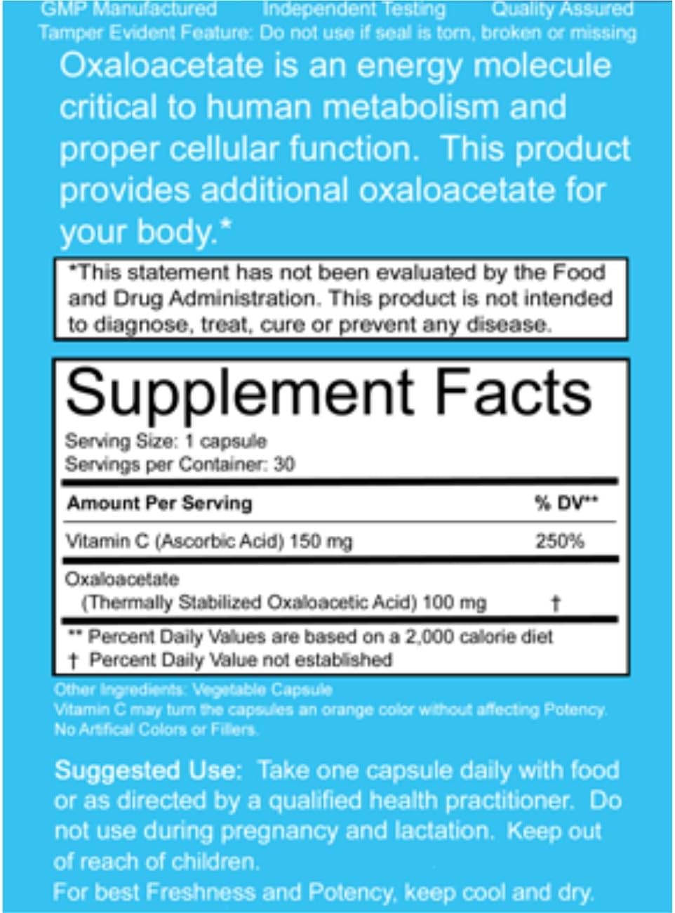 Benagene Oxaloacetate - Supplement with Vitamin C for Cellular Energy and Metabolism