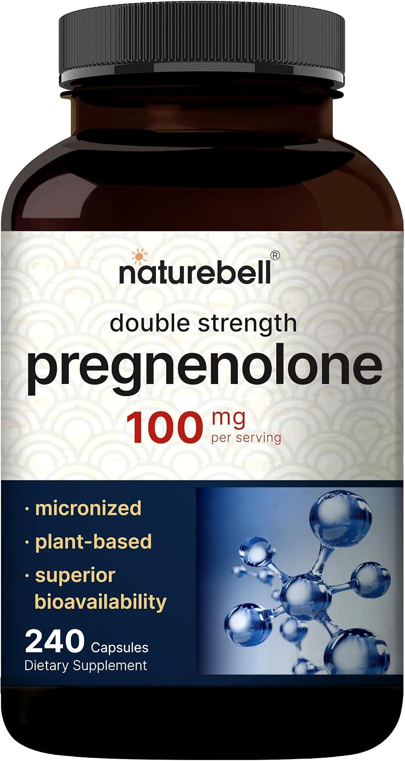 NatureBell Pregnenolona 100mg, 240 Cápsulas - Micronizada