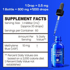 Bluesun Gotas de Azul de Metileno al 1% - Grado Farmacéutico, 2 Pack de 60 ml