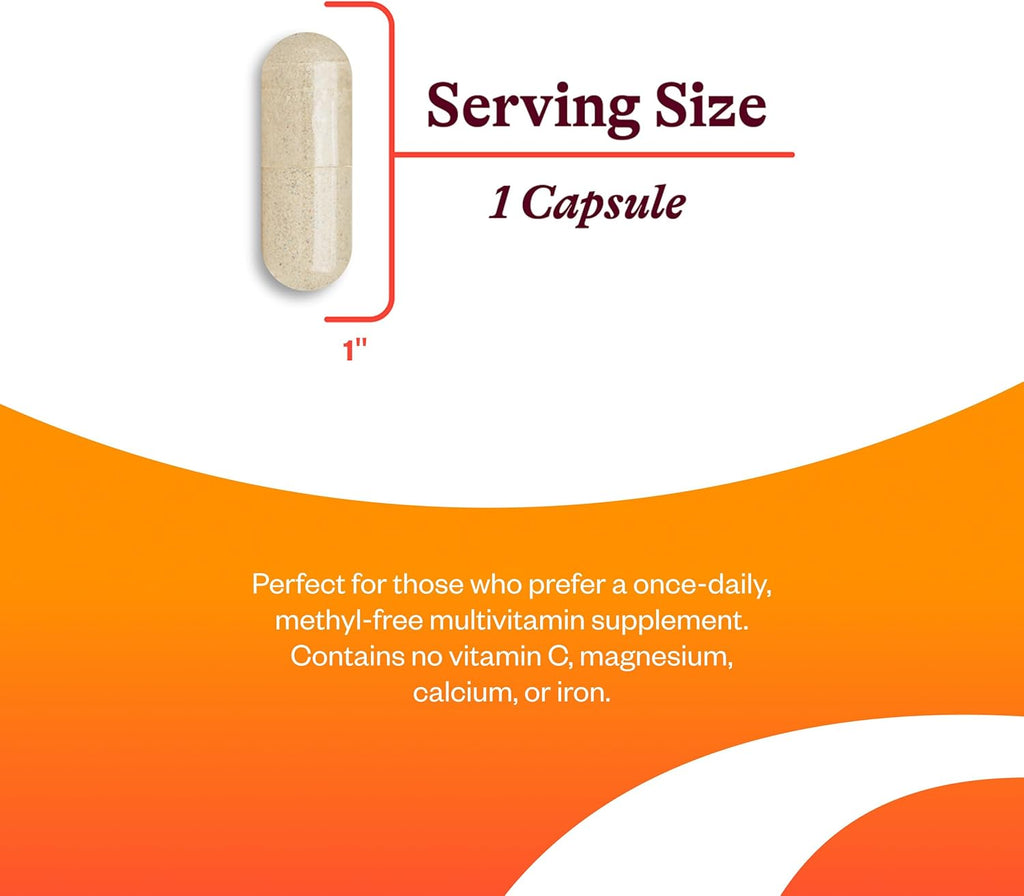 Seeking Health Multivitamin One MF - Complejo Multivitamínico sin Metilo con Folinato de Calcio y Vitamina B12