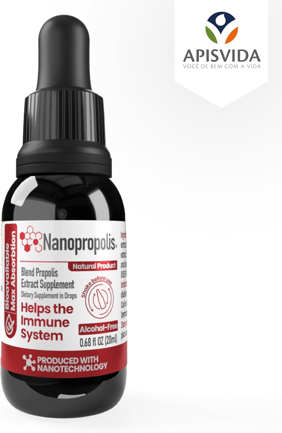 Apis Vida Nanopropolis Extracto de Propóleo Rojo y Verde, 20ml