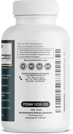Bronson Vitamina B1 Extra Strength 500 mg Alta Potencia No-GMO, 120 Cápsulas