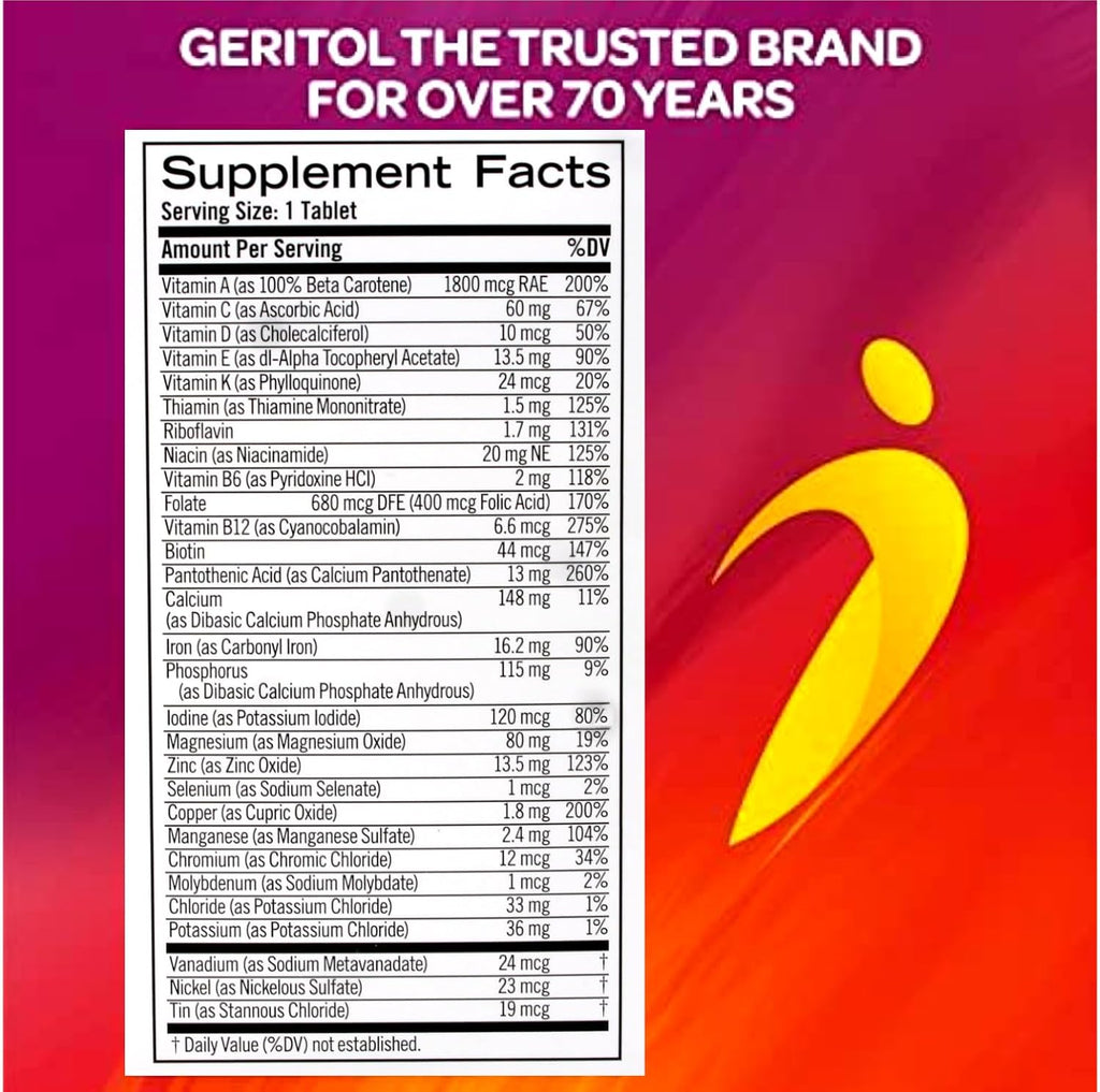 Geritol Multivitamínico Apoyo Nutricional – 100 Comprimidos